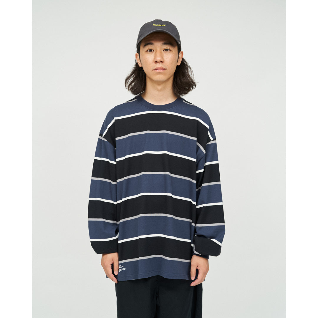 Fresh Service MULTI BORDER L/S TEE （NAVY FreshService MULTI BORDER L/S TEE – Chum!