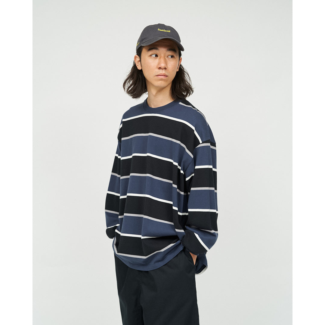 FreshService) MULTI BORDER L/S TEE (FSC253-70133