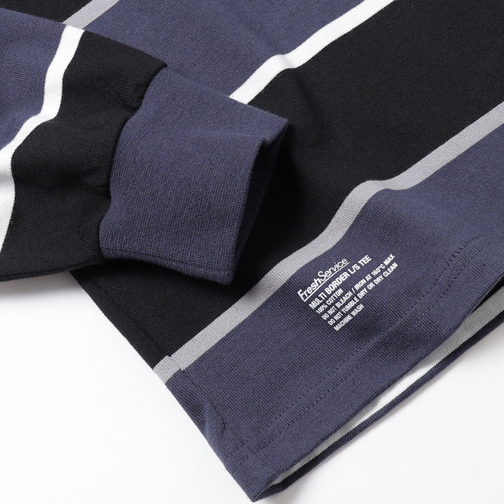FreshService) MULTI BORDER L/S TEE (FSC253-70133) | FreshService