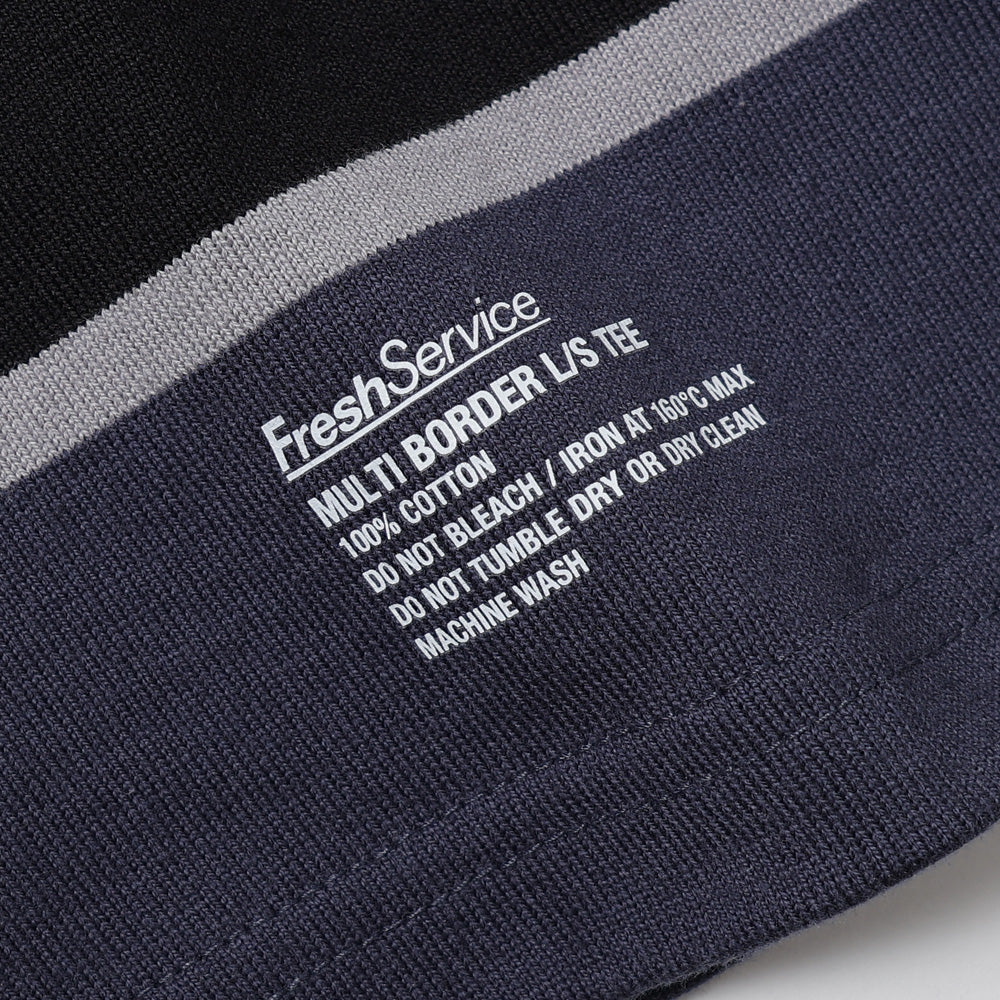 FreshService) MULTI BORDER L/S TEE (FSC253-70133