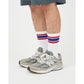 2-PACK MULTI STRIPE CREW SOCKS