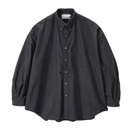 Fine Wool Heather Oversized L/S B.D. Shirt