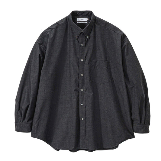 Fine Wool Heather Oversized L/S B.D. Shirt