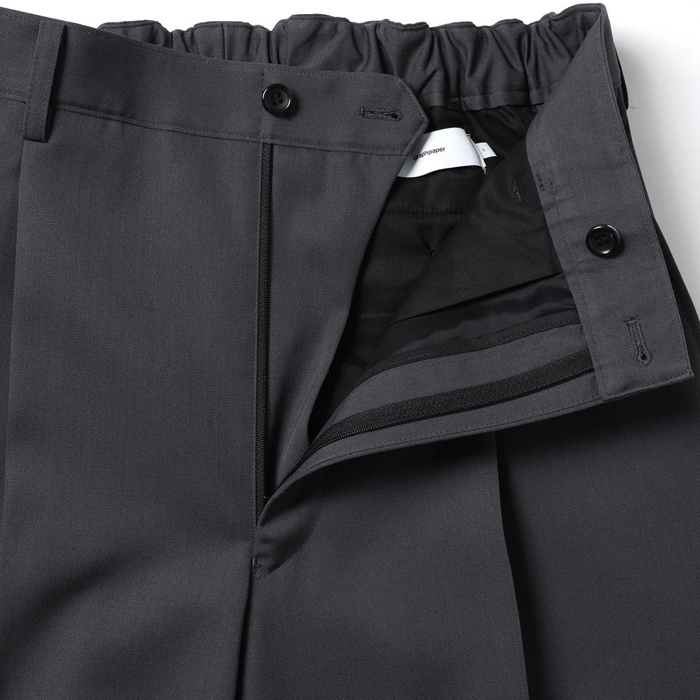 Scale Off Wool Wide Tapered Slacks