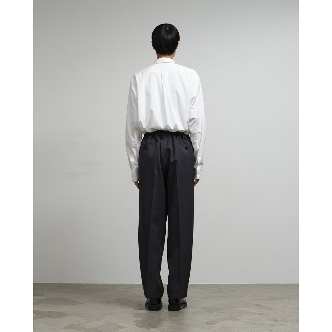 Scale Off Wool Wide Tapered Slacks