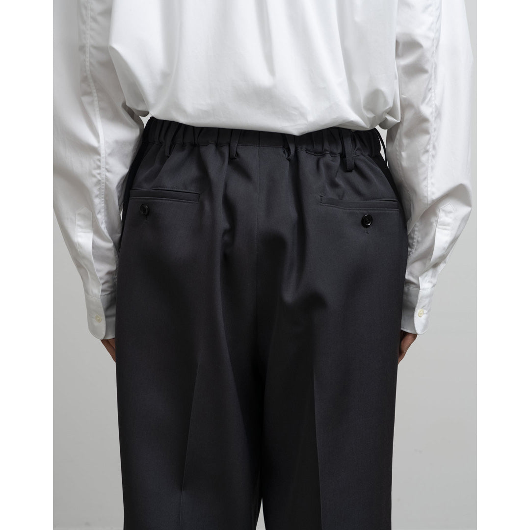 Scale Off Wool Wide Tapered Slacks