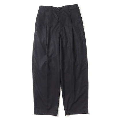 Wooly Cotton Twill Wide Tapered Slacks