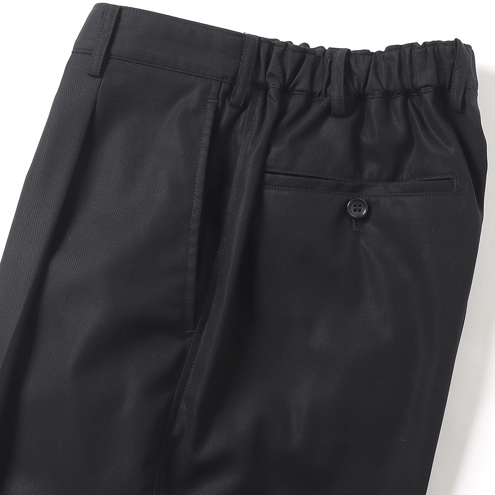 Wooly Cotton Twill Wide Tapered Slacks