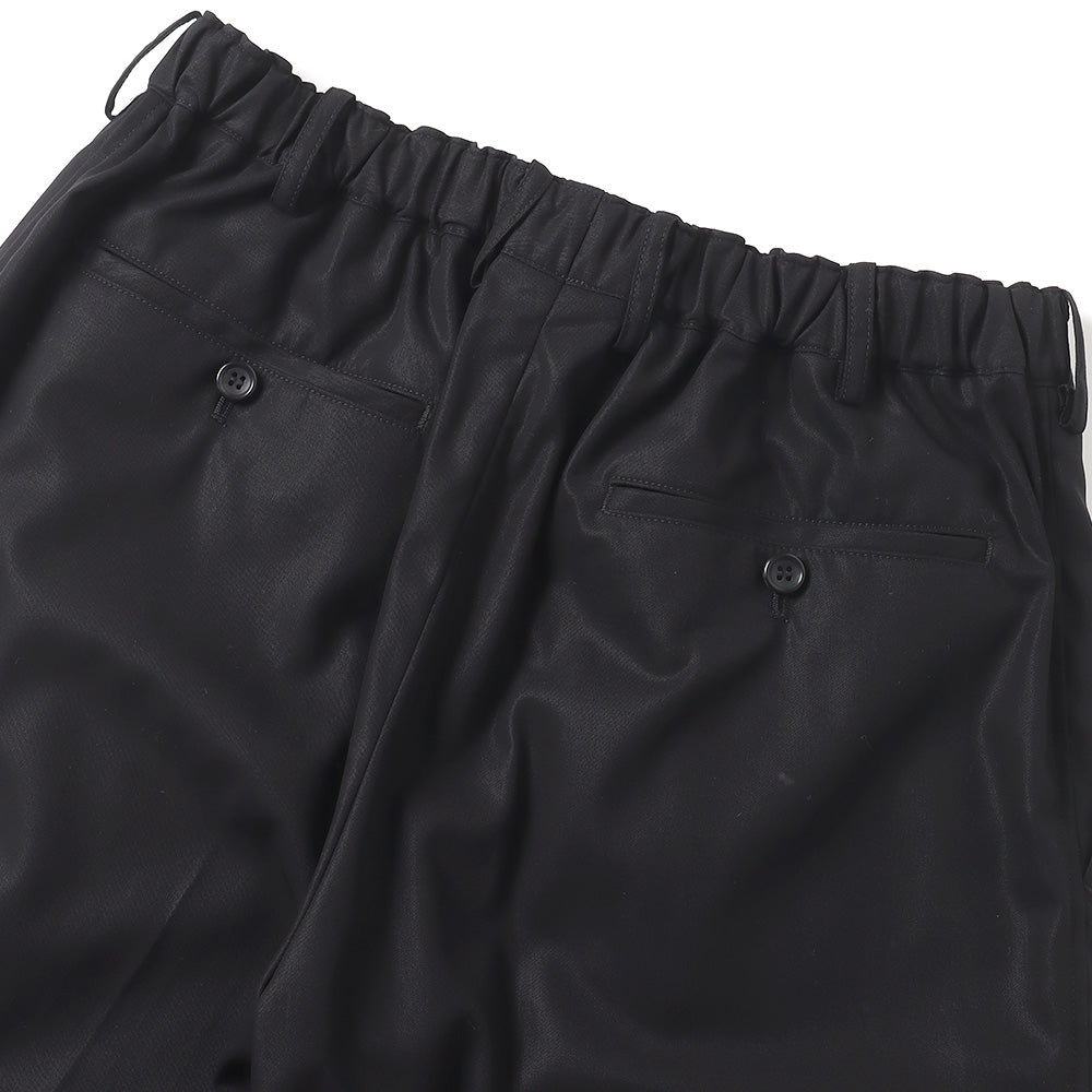 Wooly Cotton Twill Wide Tapered Slacks