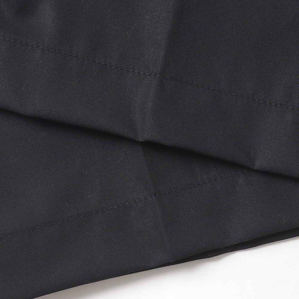 Wooly Cotton Twill Wide Tapered Slacks