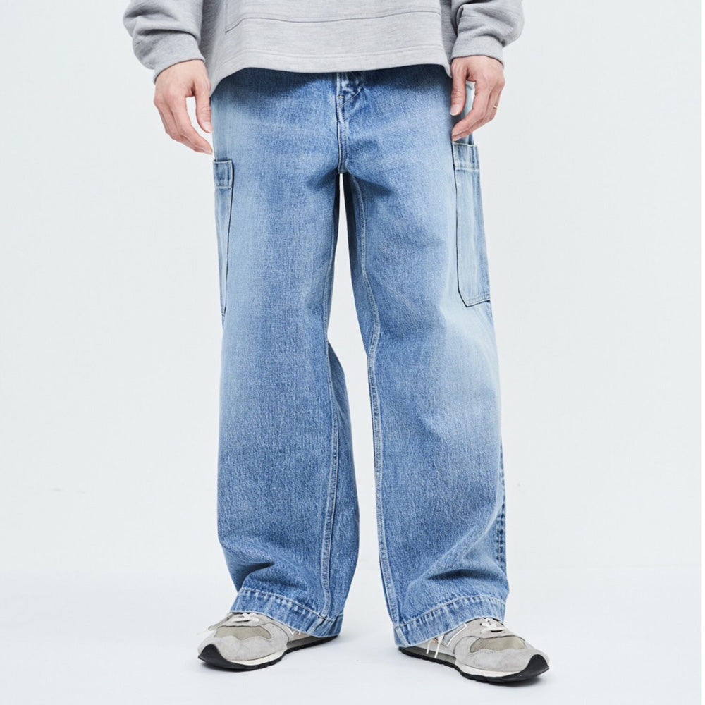 Selvage Denim Cargo Pants(LIGHT FADE)