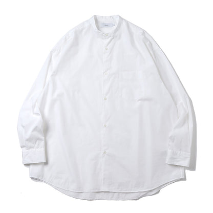 Broad L/S Oversized Band Collar Shirt