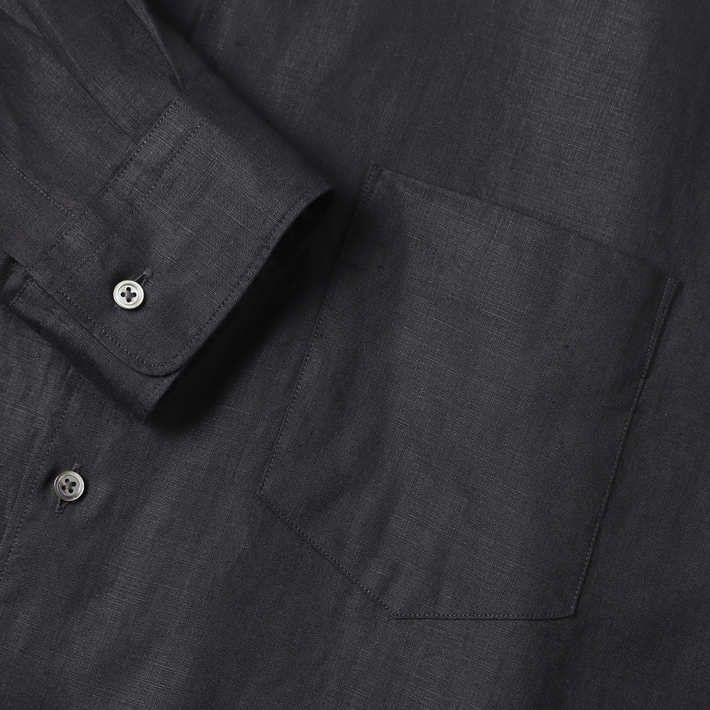Linen L/S Oversized Regular Collar Shirt