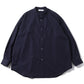 High Count Band Collar Round Cut Oversized Shirt