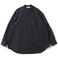 High Count Band Collar Round Cut Oversized Shirt