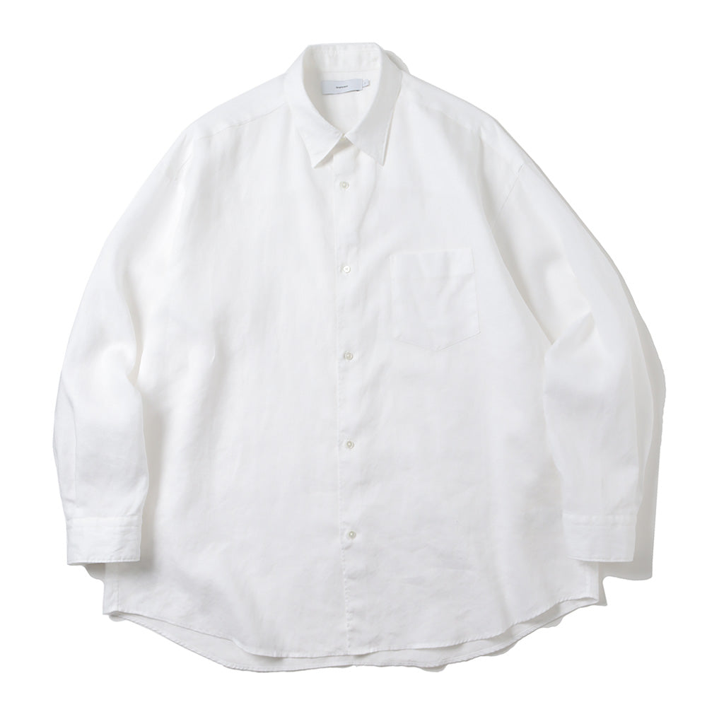Linen L/S Oversized Regular Collar Shirt