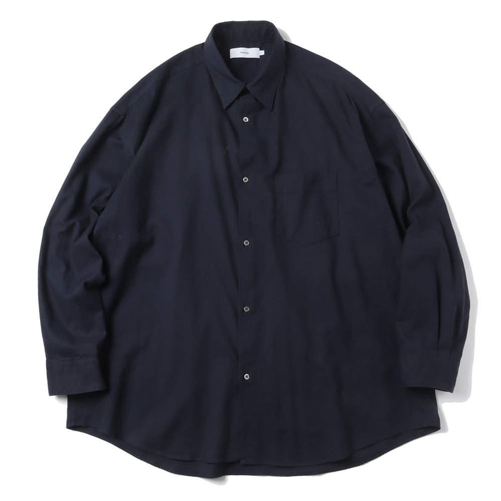 Cotton Cashmere L/S Oversized Regular Collar Shirt