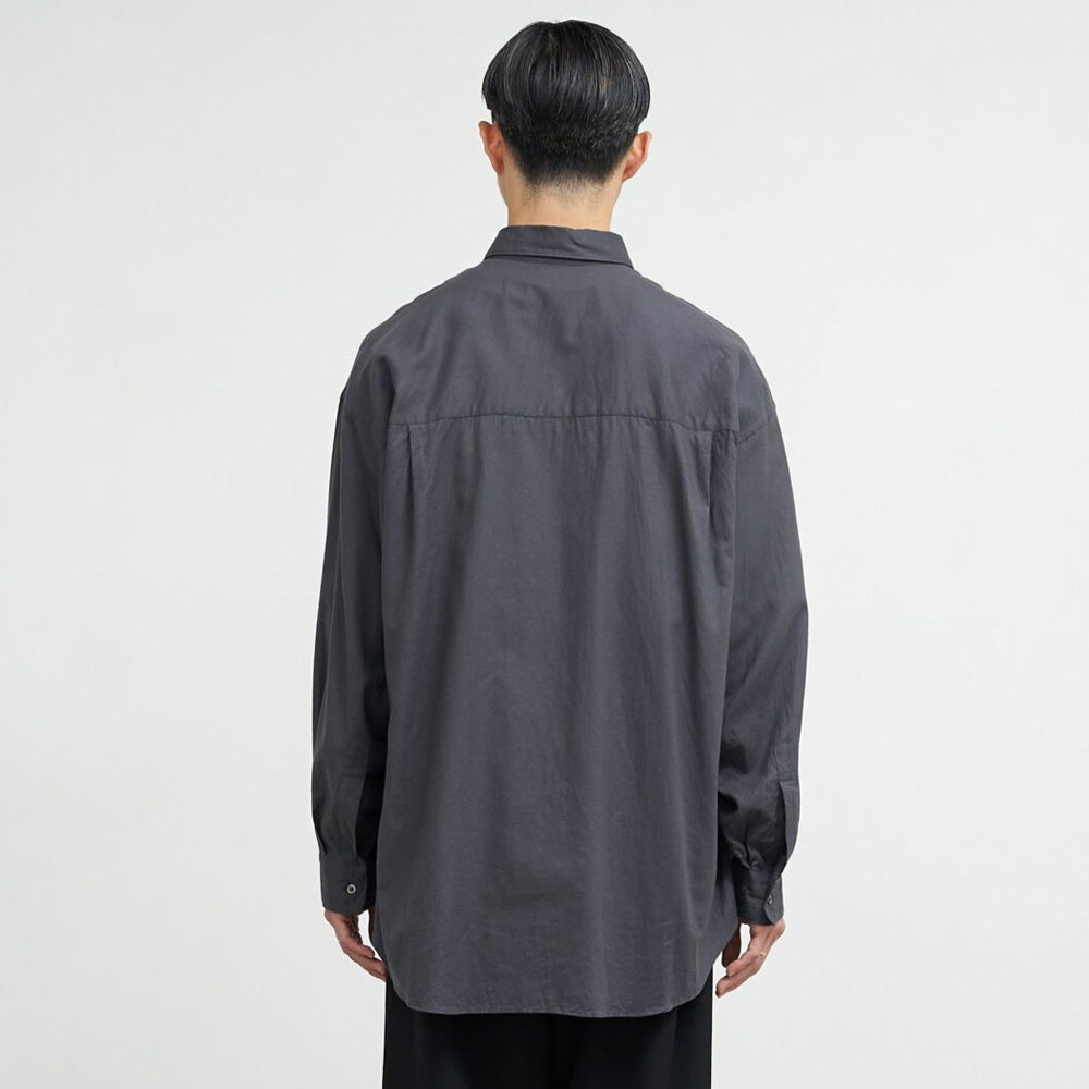 Cotton Cashmere L/S Oversized Regular Collar Shirt