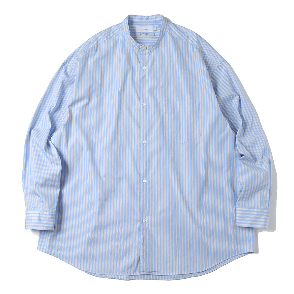 CANCLINI L/S Oversized Band Collar Shirt