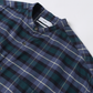 Check Flannel Oversized Band Collar Shirt