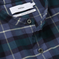 Check Flannel Oversized Band Collar Shirt