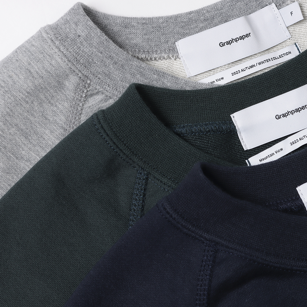 Graphpaper) Ultra Compact Terry Crew NecK Sweater (GM233-70142