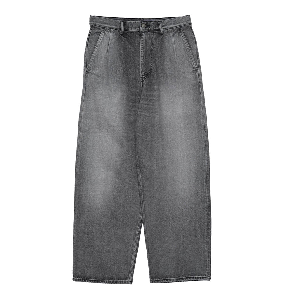 Graphpaper) Selvage Denim Two Tuck Pants(LIGHT FADE) (GU261