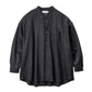 Wool Smooth Flannel Oversized Band Collar Shirt
