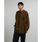 Wool Smooth Flannel Oversized Band Collar Shirt