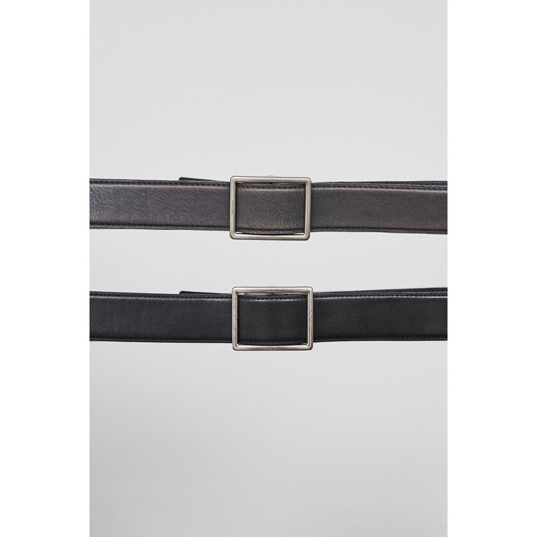 Graphpaper) Holeless Leather Classic Belt (GU261-90559B