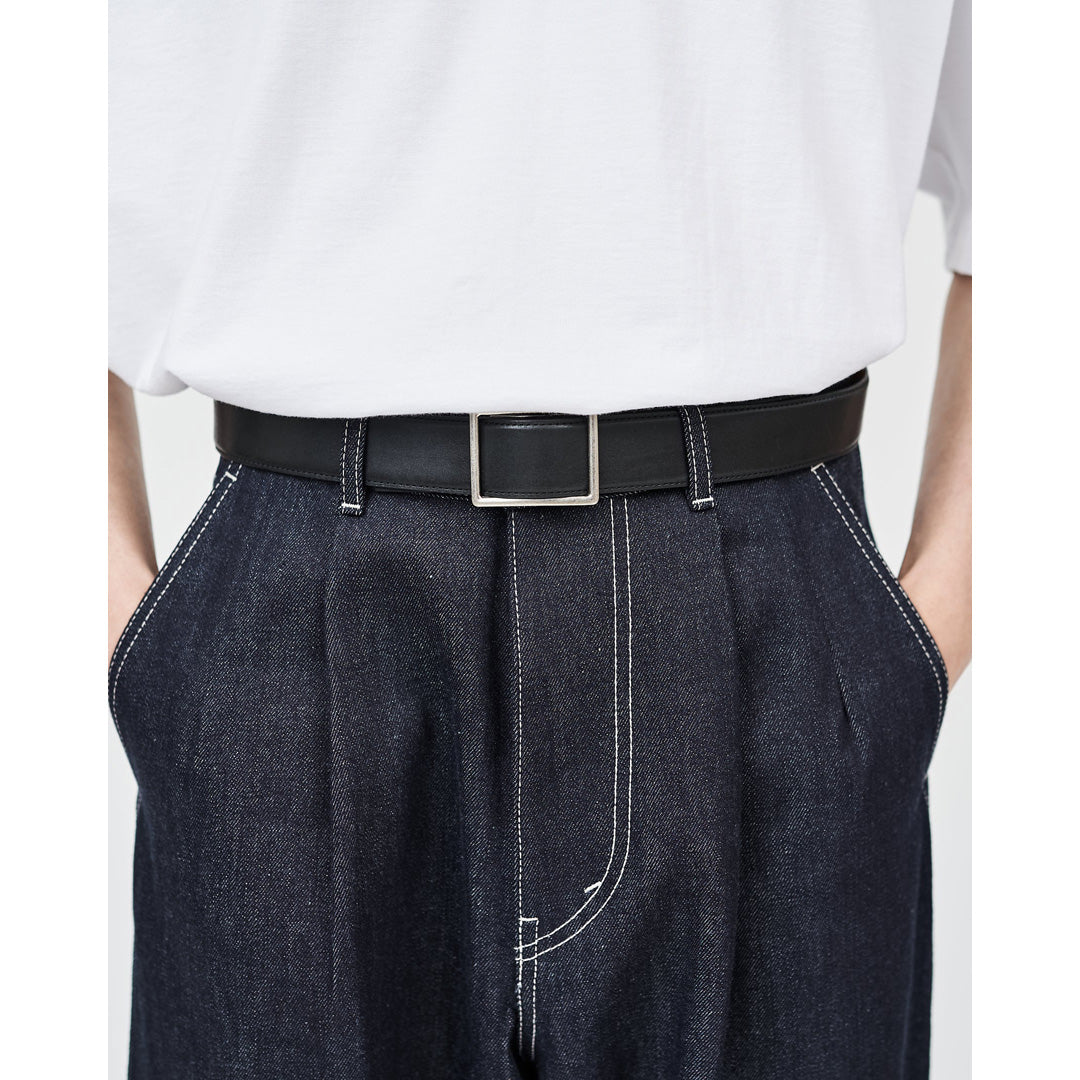 Graphpaper) Holeless Leather Classic Belt (GU254-90033B