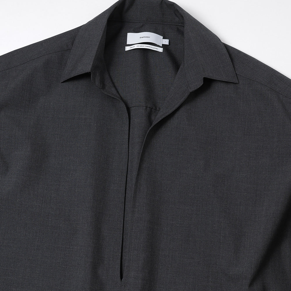 Graphpaper) Fine Wool Heather L/S Skipper Shirt (GU261-50320