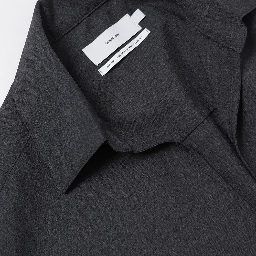 Graphpaper）Fine Wool Heather L/S Skipper Shirt (GU261-50320