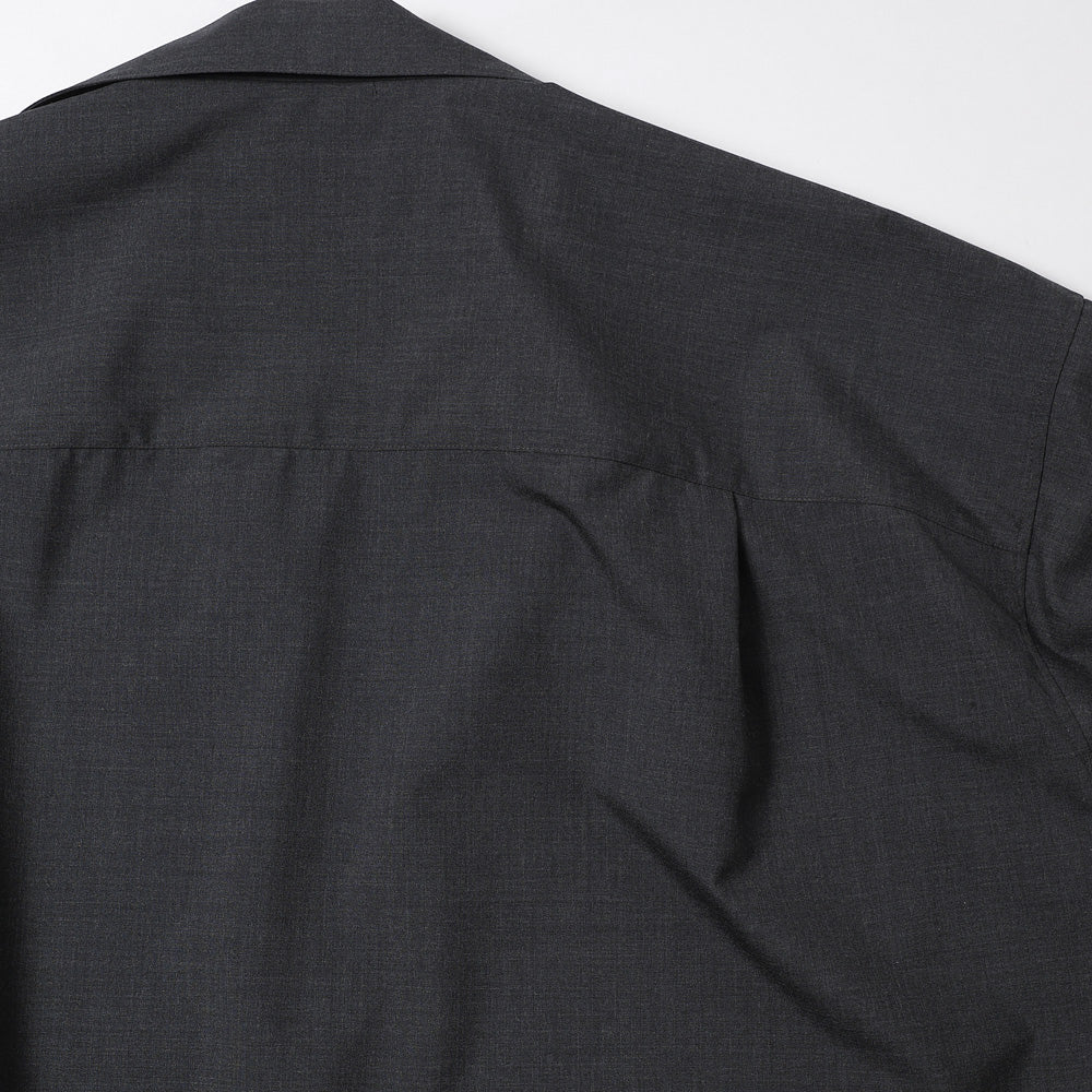 Graphpaper) Fine Wool Heather L/S Skipper Shirt (GU261-50320