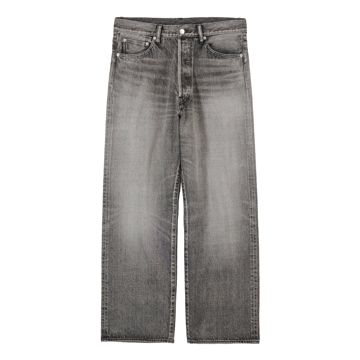 Graphpaper) Selvage Denim Five Pocket Wide Straight Pants(Lt.FADE 