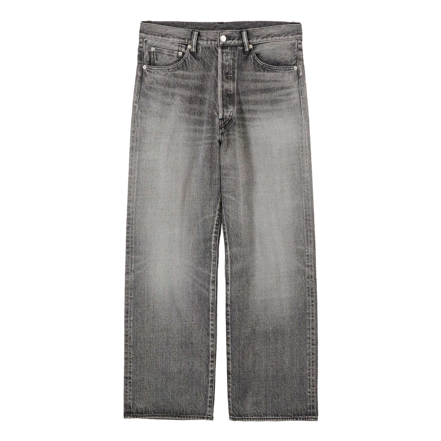 Selvage Denim Five Pocket Wide Straight Pants(Lt.FADE)