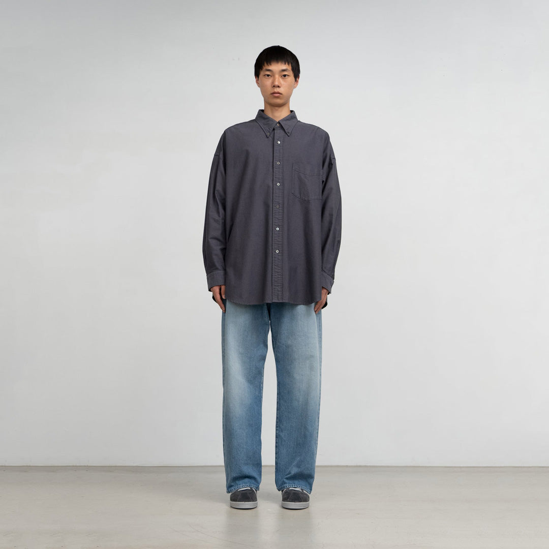 Selvage Denim Five Pocket Wide Straight Pants(Lt.FADE)