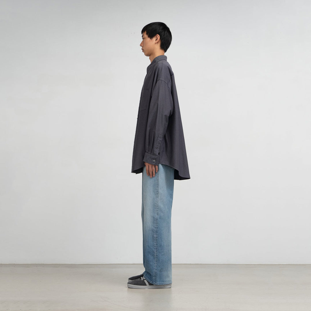 Graphpaper) Selvage Denim Five Pocket Wide Straight Pants(Lt.FADE