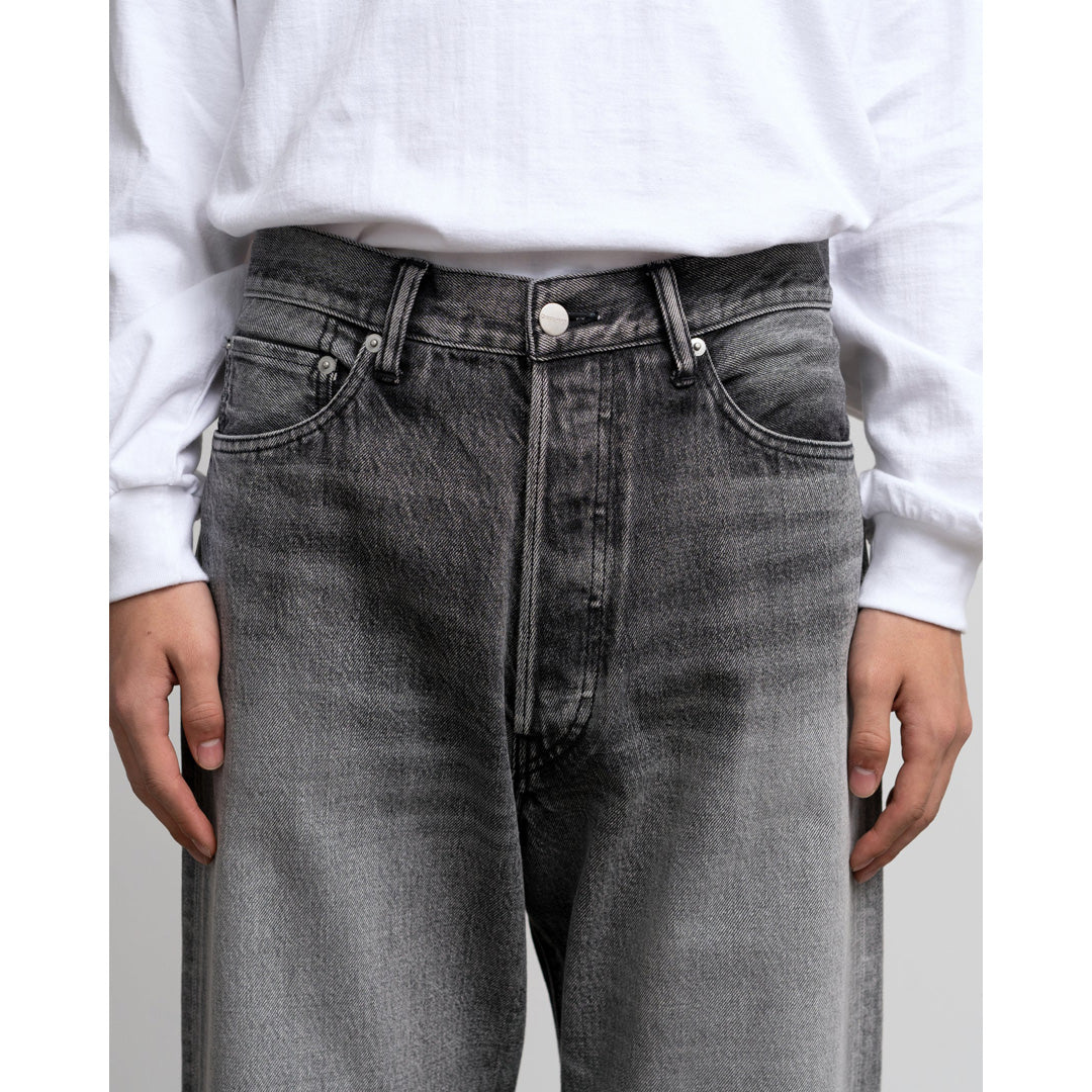 Selvage Denim Five Pocket Wide Straight Pants(Lt.FADE)