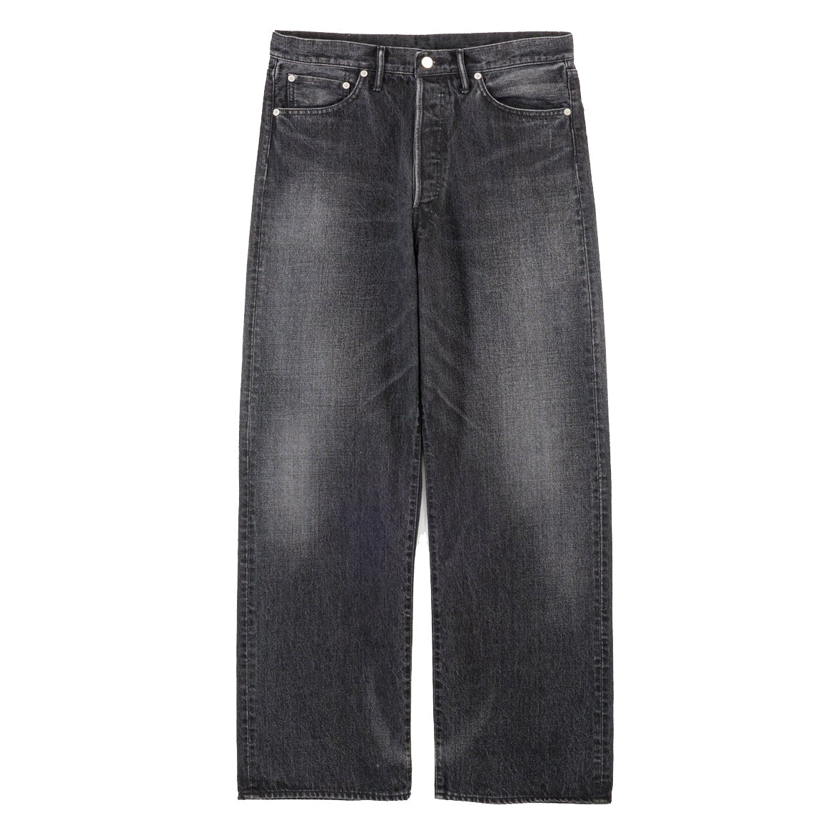 Selvage Denim Five Pocket Wide Straight Pants(Dk.FADE)