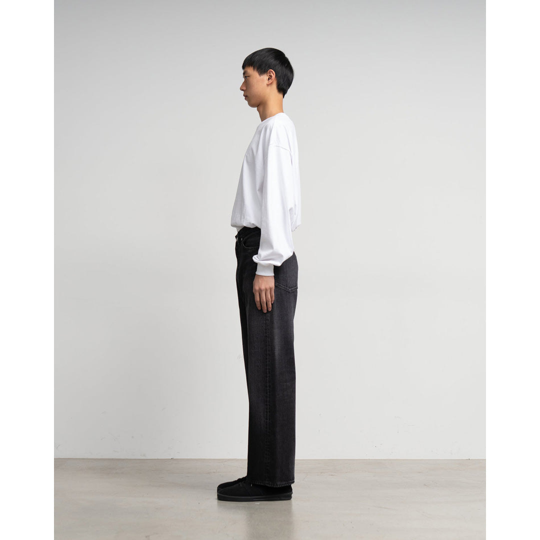 Selvage Denim Five Pocket Wide Straight Pants(Dk.FADE)