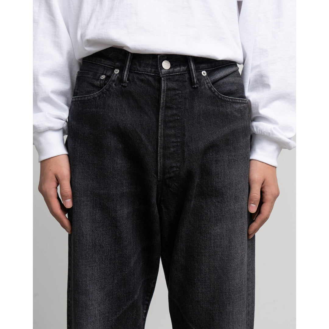Selvage Denim Five Pocket Wide Straight Pants(Dk.FADE)