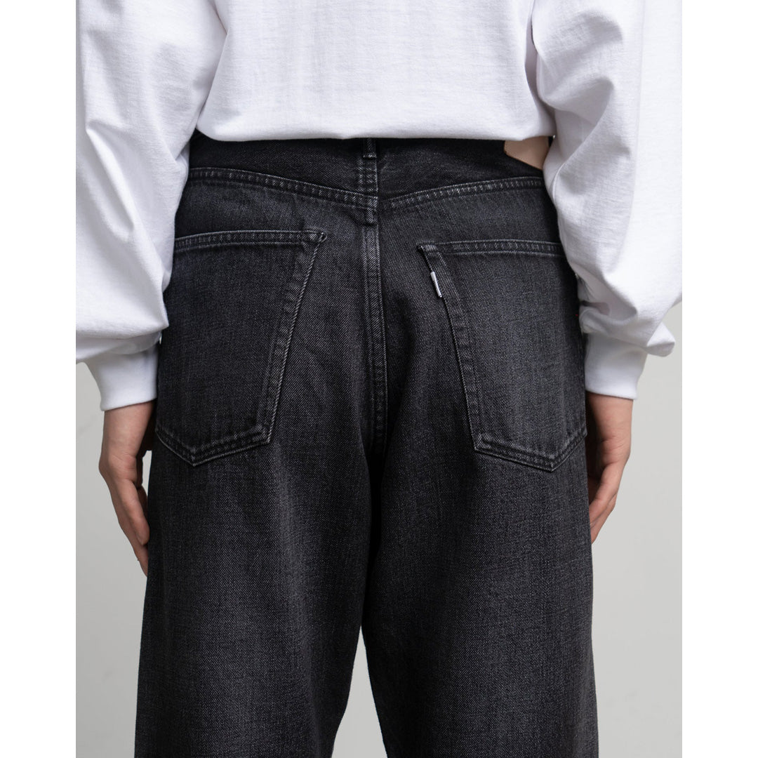 Selvage Denim Five Pocket Wide Straight Pants(Dk.FADE)