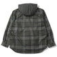 Wool tartan check x cotton nylon tasser quilt B028