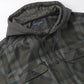 Wool tartan check x cotton nylon tasser quilt B028