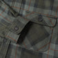 Wool tartan check x cotton nylon tasser quilt B028