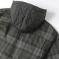 Wool tartan check x cotton nylon tasser quilt B028
