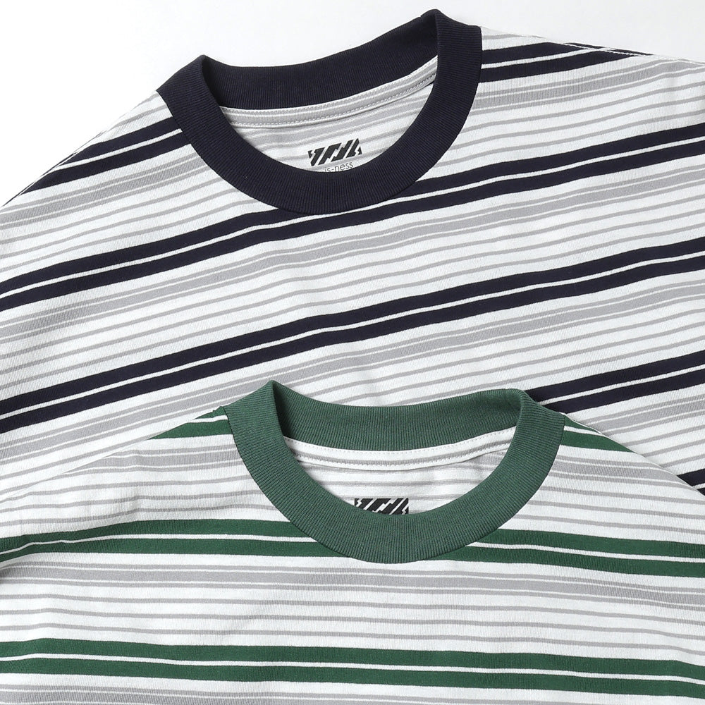 is-ness(イズネス)Border Balloon T-Shirt (1008SST01-B) | is-ness
