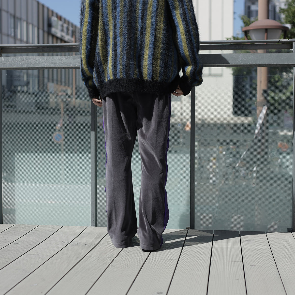Boot-Cut Track Pant - C/PE Velour