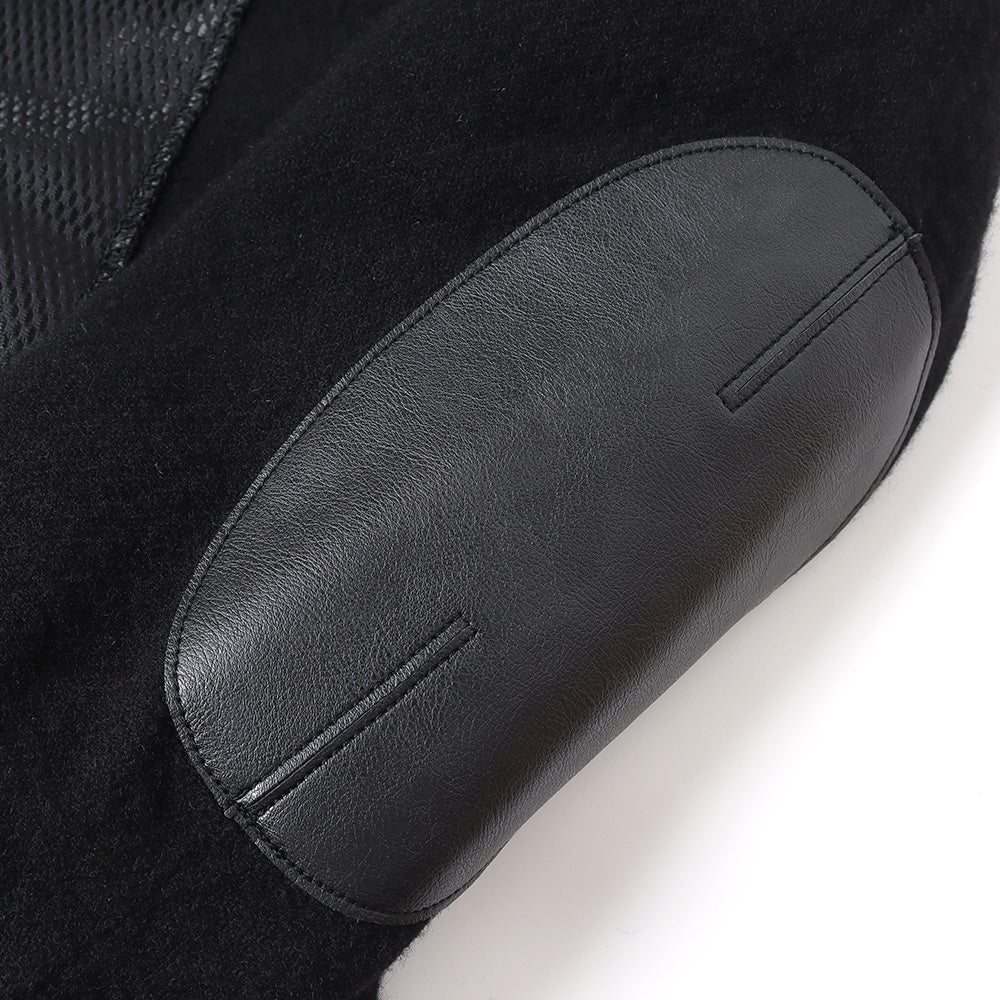 Wool spun twill product processing x multi-material patchwork J010